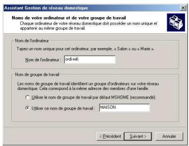 HERCULES HWGUSB2-54V2-AP - Windows Me : Utiliser l'Assistant Gestion de réseau domestique - 8
