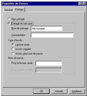 HERCULES HWGUSB2-54V2-AP - Windows 98 SE: Mettre en partage des dossiers - 1