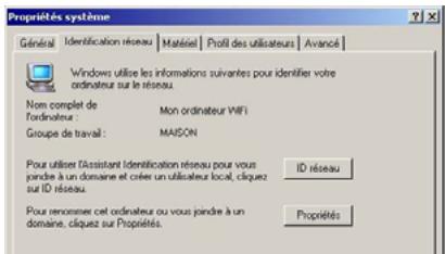 HERCULES HWNAP-300 - Windows 2000: Modifier le nom d'un groupe de travail - 1