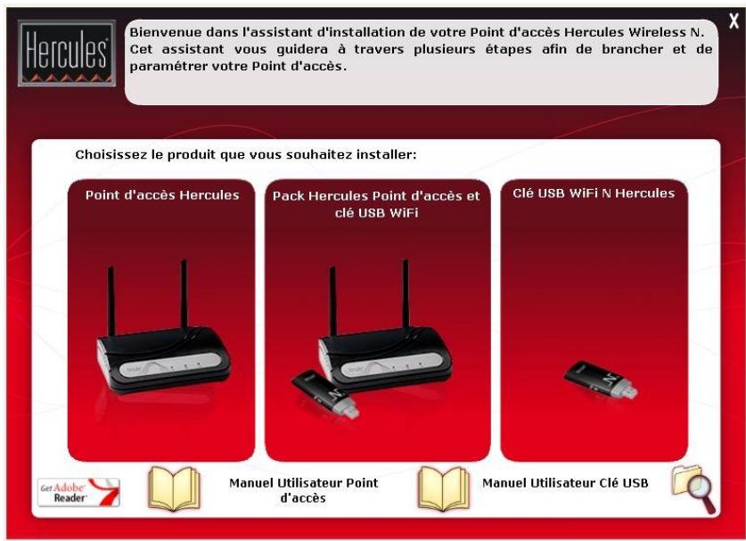 HERCULES HWNAP-300 - Si le menu d'installation ne se lance pas automatiquement : - 1