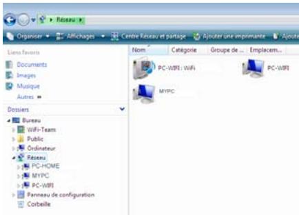 HERCULES HWNAP-300 - Ordinateurs sous Windows Vista : Acceder aux dossiers partages - 1