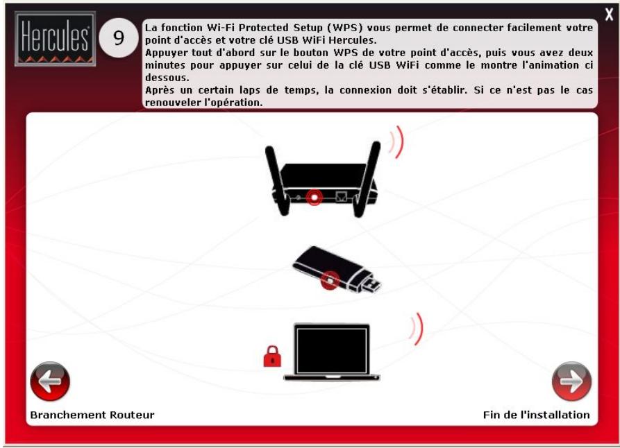 HERCULES HWNAP-300 - Etape 9 : Connexion WPS - 1