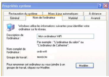 HERCULES HWNAP-300 - Windows XP: Modifier le nom d'un groupe de travail - 1