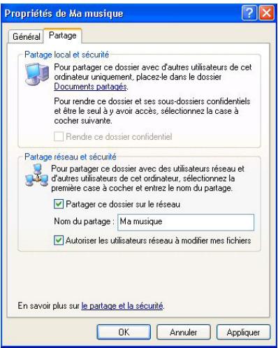 HERCULES HWNAP-300 - Windows XP : Mettre en partage des dossiers - 1
