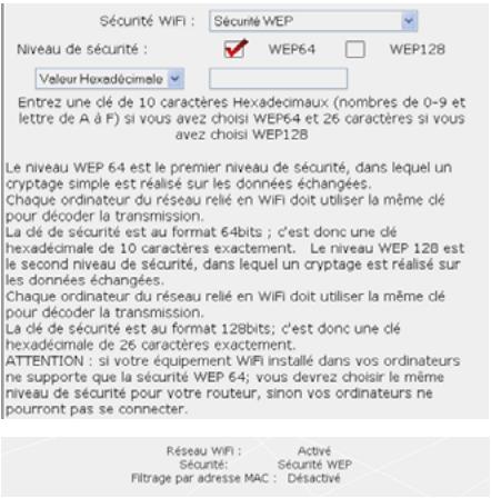 HERCULES HWNAP-300 - Si vous choissez le type de sécurité « MOYEN (WEP 64-WEP 128) » : - 1