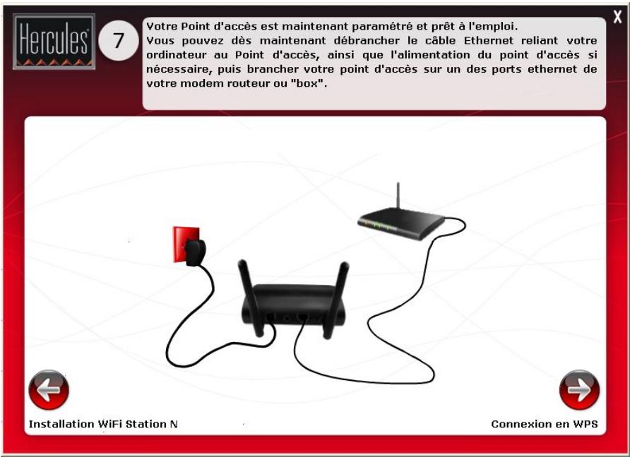 HERCULES HWNAP-300 - Etape 7: Branchement du point d'accès sur le modem-routeur - 1
