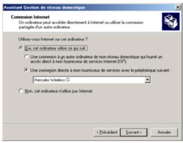 HERCULES HWNAP-300 - Windows Me: Utiliser l'Assistant Gestion de réseau domestique dans un réseau de type Infrastructure - 6