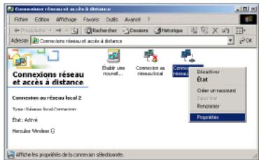 HERCULES HWNP-300 - Windows 2000 : Partager une connexion ADSL dans un réseau de type Ad hoc - 2