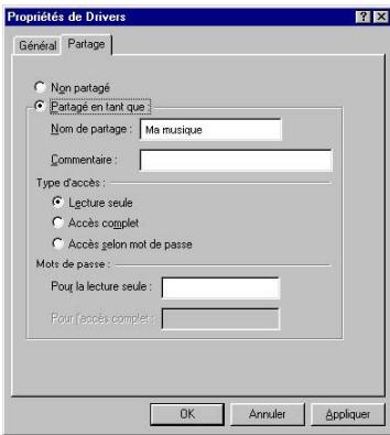 HERCULES HWNP-300 - Windows Me : Mettre en partage des dossiers - 1