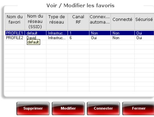 HERCULES HWNP-300 - Voir, modifier ou ajouter des favors - Créer un réseau Ad hoc - 1
