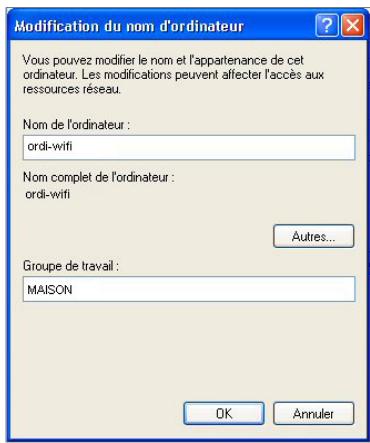 HERCULES HWNP-300 - Windows XP: Modifier le nom d'un groupe de travail - 2