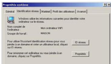 HERCULES HWNP-300 - Windows 2000: Modifier le nom d'un groupe de travail - 1