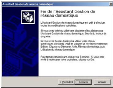 HERCULES HWNP-300 - Windows Me : Utiliser l'Assistant Gestion de réseau domestique dans un réseau de type Infrastructure - 6