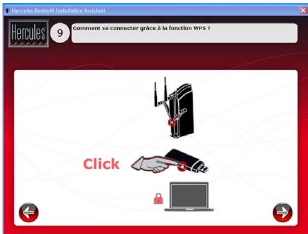 HERCULES HWNR-300 - Fin de l'installation : Connexion WPS - 1