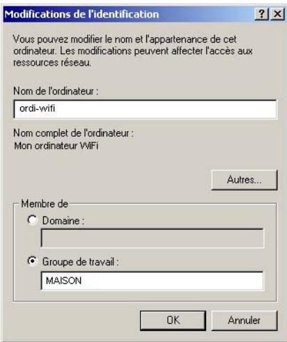HERCULES HWNR-300 - Windows 2000: Modifier le nom d'un groupe de travail - 2