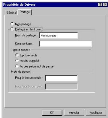 HERCULES HWNR-300 - Windows 98 SE : Mettre en partage des dossiers - 1