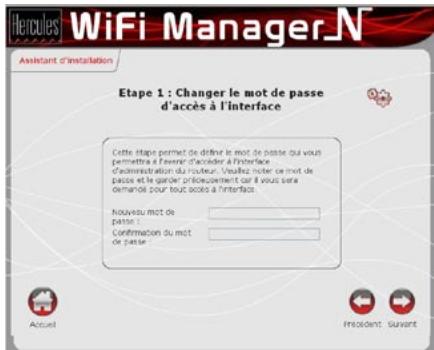HERCULES HWNR-300 - Etape 1: Changer le mot de passer d'accès à l'interface - 1