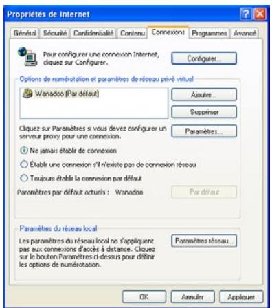 HERCULES HWNR-300 - Vous choisissez de désactiver la connexion automatique au modem : - 1