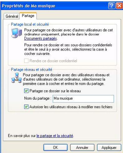 HERCULES HWNR-300 - Windows XP: Mettre en partage des dossiers - 1