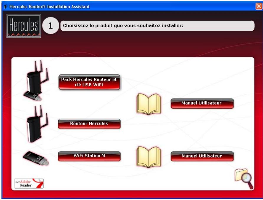 HERCULES HWNR-300 - Si le menu d'installation ne se lance pas automatiquement : - 3