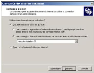 HERCULES HWNR-300 - Windows Me: Utiliser l'Assistant Gestion de réseau domestique dans un réseau de type Infrastructure - 5