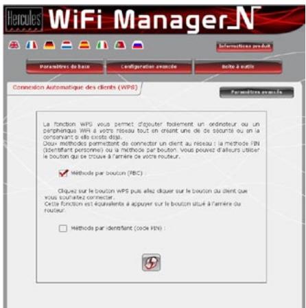 HERCULES HWNR-300 - 2ème possibilité : utiliser le bouton WPS accessible dans WiFi Manager N - 2