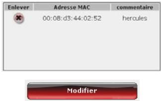 HERCULES HWNR-300 - Pour supprimer un ordinateur ou un périhérique WiFi (webcam, console de jeu ou autre) de la liste : - 1
