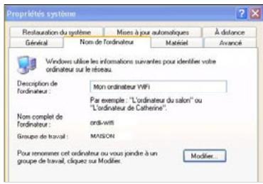 HERCULES HWNR-300 - Windows XP: Modifier le nom d'un groupe de travail - 1
