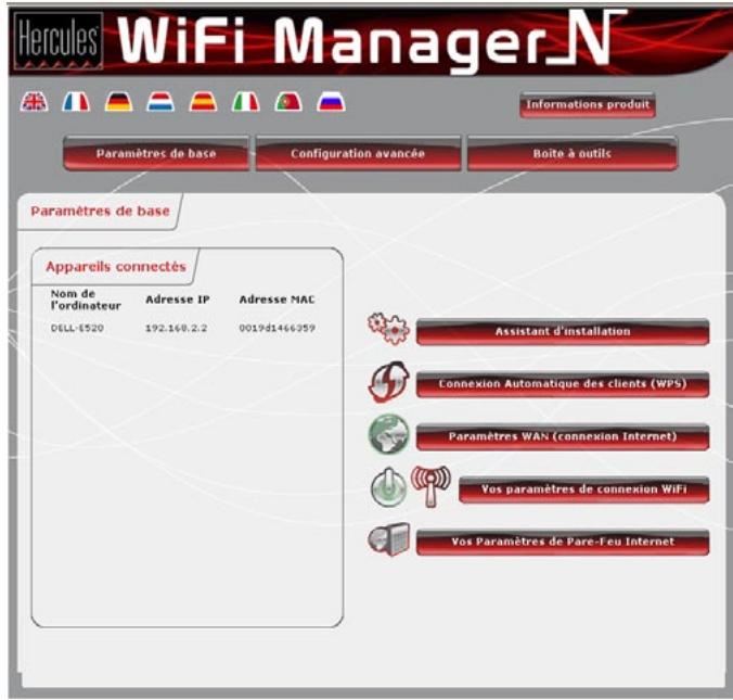 HERCULES HWNR-300 - Changer le mot de passer du WiFi Manager N! - 2
