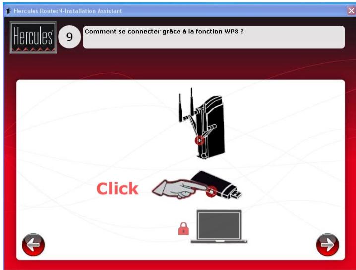 HERCULES HWNR-300 - Fin de l'installation : Connexion WPS - 1