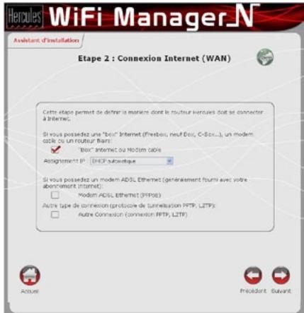 HERCULES HWNR-300 - Etape 2: Se connecter à Internet (WAN) - 1
