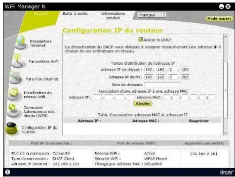 HERCULES HWNRI-300 - Configurer le serveur DHCP - 2