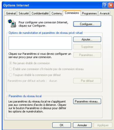 HERCULES HWNRI-300 - Cas n°1 : voire FAI apparaît dans la fenêtre Propriétés de Internet. - 1