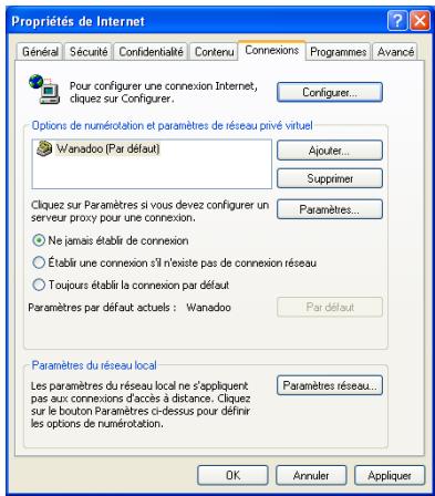 HERCULES HWNRI-300 - Vous choisissez de désactiver la connexion automatique au modem : - 1