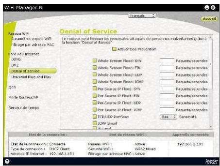 HERCULES HWNRI-300 - Se protéger des attaques Internet avec la fonction DoS (Denial Of Service) - 2
