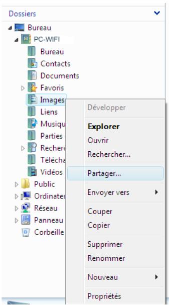 HERCULES HWNRI-300 - Windows Vista : Mettre en partage des dossiers publics ou personnels - 1