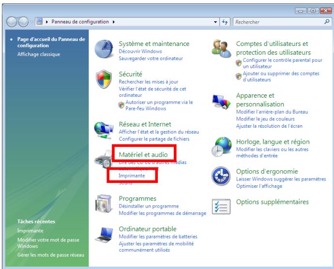 HERCULES HWNRI-300 - Ordinateurs sous Windows Vista : Accéder à l'imprimante partagée - 1