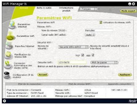 HERCULES HWNRI-300 - Pour personnaliser réseau WiFi : - 2