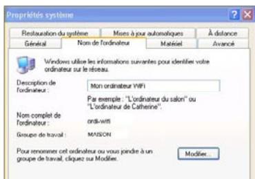 HERCULES HWNU-300 - Windows XP: Modifier le nom d'un groupe de travail - 1