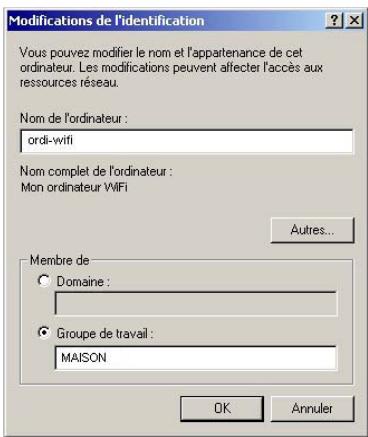 HERCULES HWNU-300 - Créer un groupe de travail sous Windows 2000 - 2