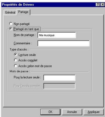 HERCULES HWNU-300 - Windows Me : Mettre en partage des dossiers - 1
