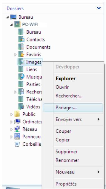 HERCULES HWNU-300 - Windows Vista : Mettre en partage des dossiers publics ou personnels - 1