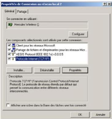HERCULES HWNU-300 - Windows 2000: Partager une connexion ADSL dans un réseau de type Infrastructure - 2