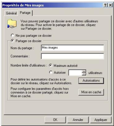 HERCULES HWNU-300 - Windows 2000: Mettre en partage des dossiers - 1