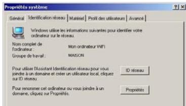 HERCULES HWNU-300 - Windows 2000: Modifier le nom d'un groupe de travail - 1