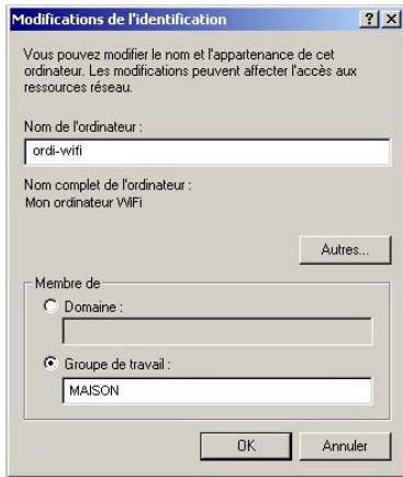 HERCULES HWNU-300 - Windows 2000: Modifier le nom d'un groupe de travail - 2