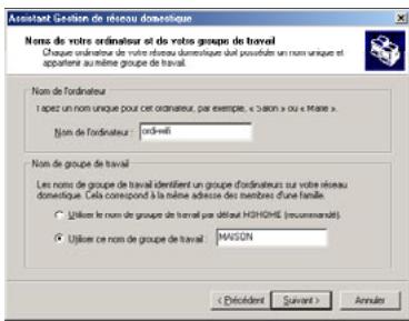 HERCULES HWNU-300 - Windows Me : Utiliser l'Assistant Gestion de réseau domestique dans un réseau de type Ad hoc - 4