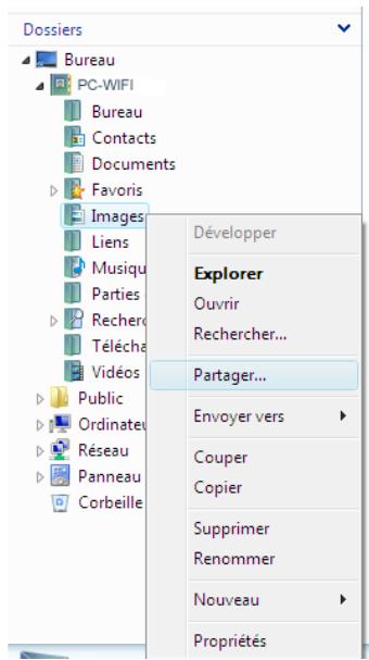 HERCULES HWNUM-300 - Windows Vista : Mettre en partage des dossiers publics ou personnels - 1