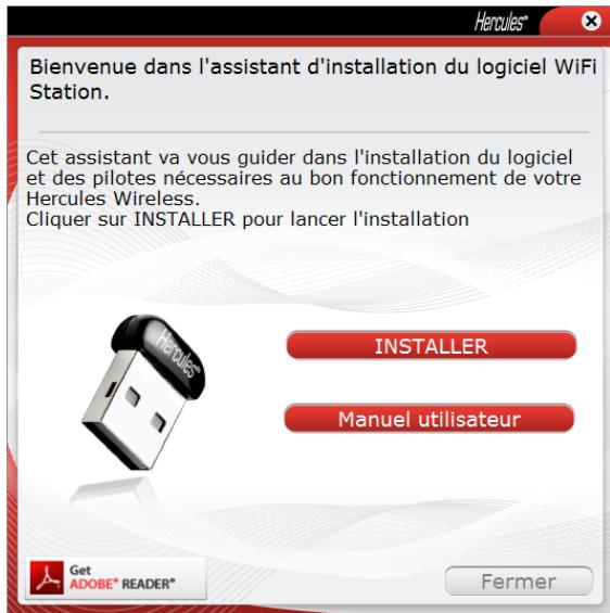 HERCULES HWNUP-150 - Installer le pack WiFi Station N et la clé - 1
