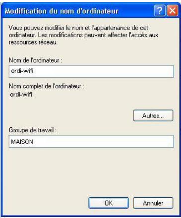 HERCULES HWNUP-150 - Windows XP: Modifier le nom d'un groupe de travail - 2